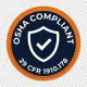 OSHA Compliant badge, 29 CFR 1910.178